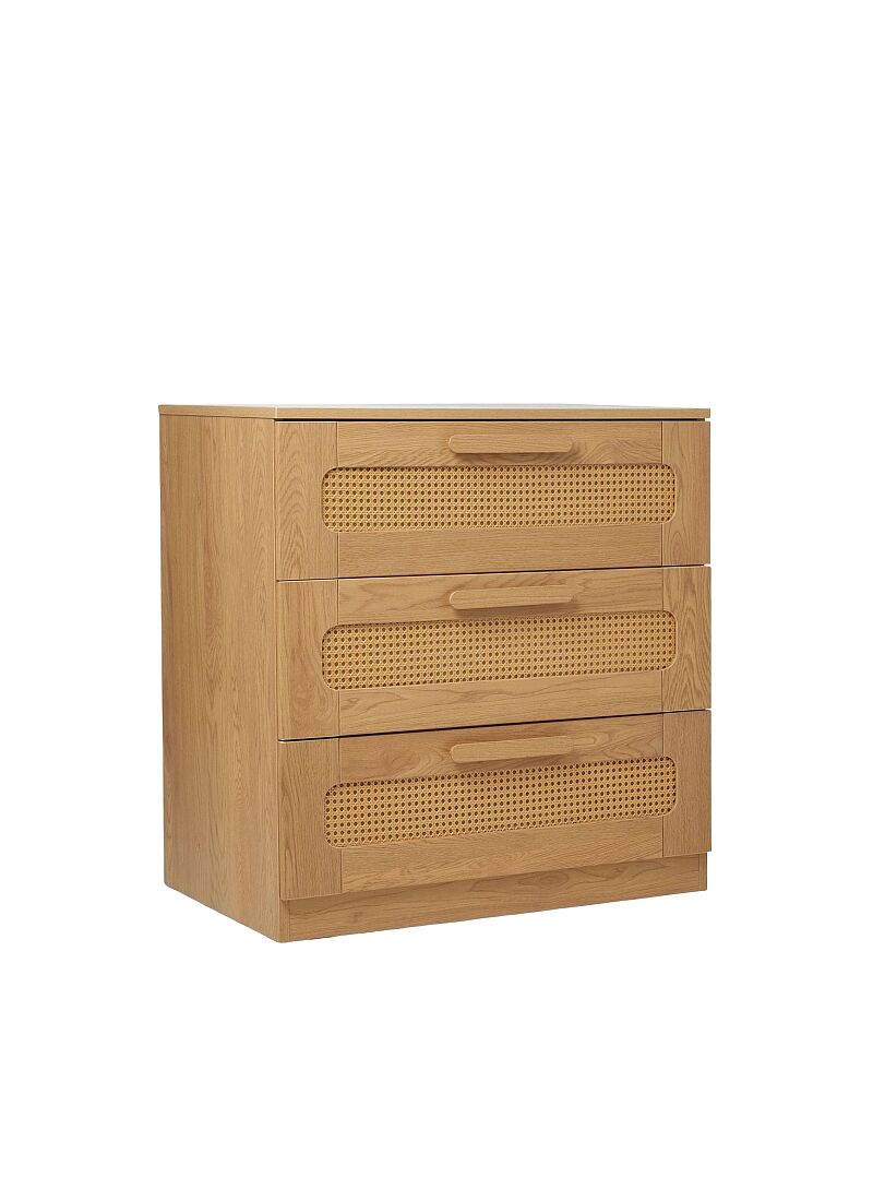 CRIB & DRESSER CHANGER UNIT ESNA OAK/RATTAN