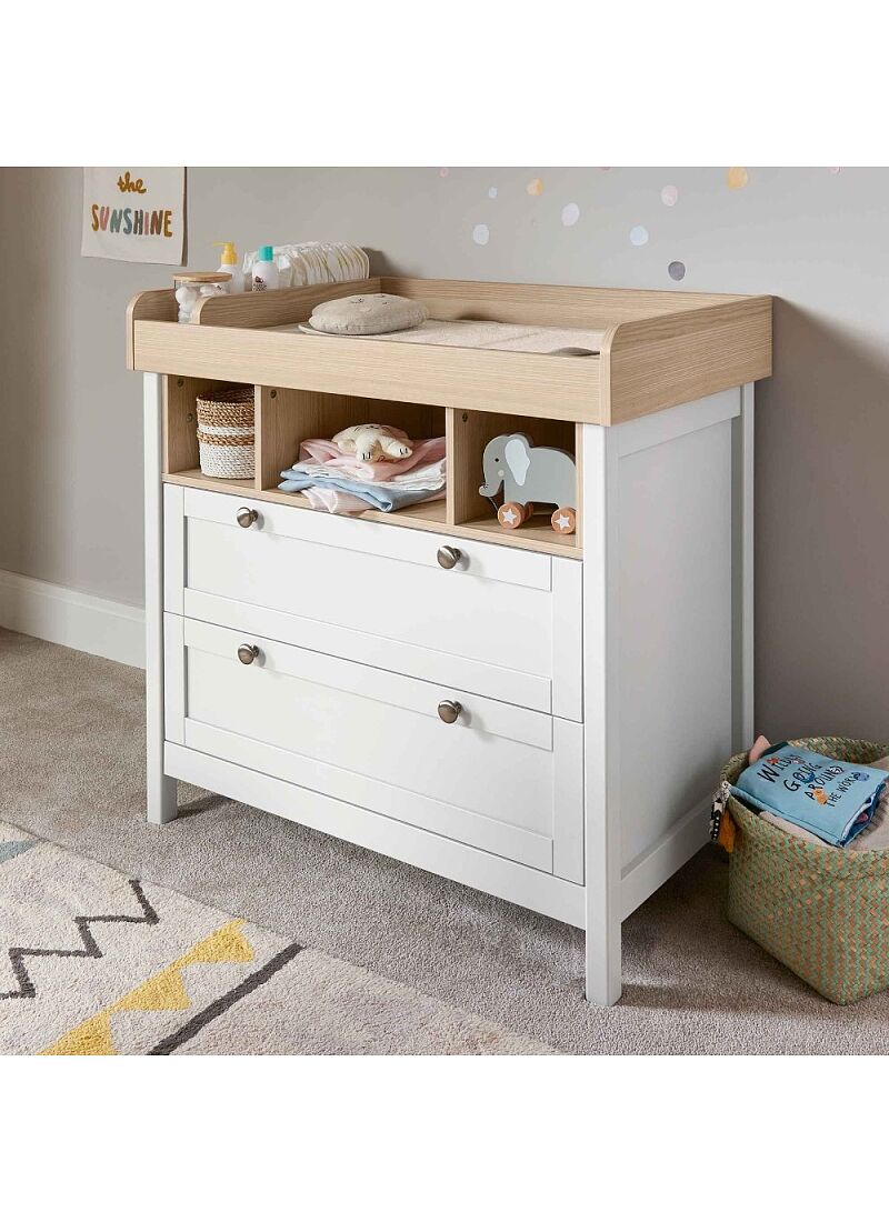 DRESSER-CHANGER UNIT HARWELL WHITE/NATURAL