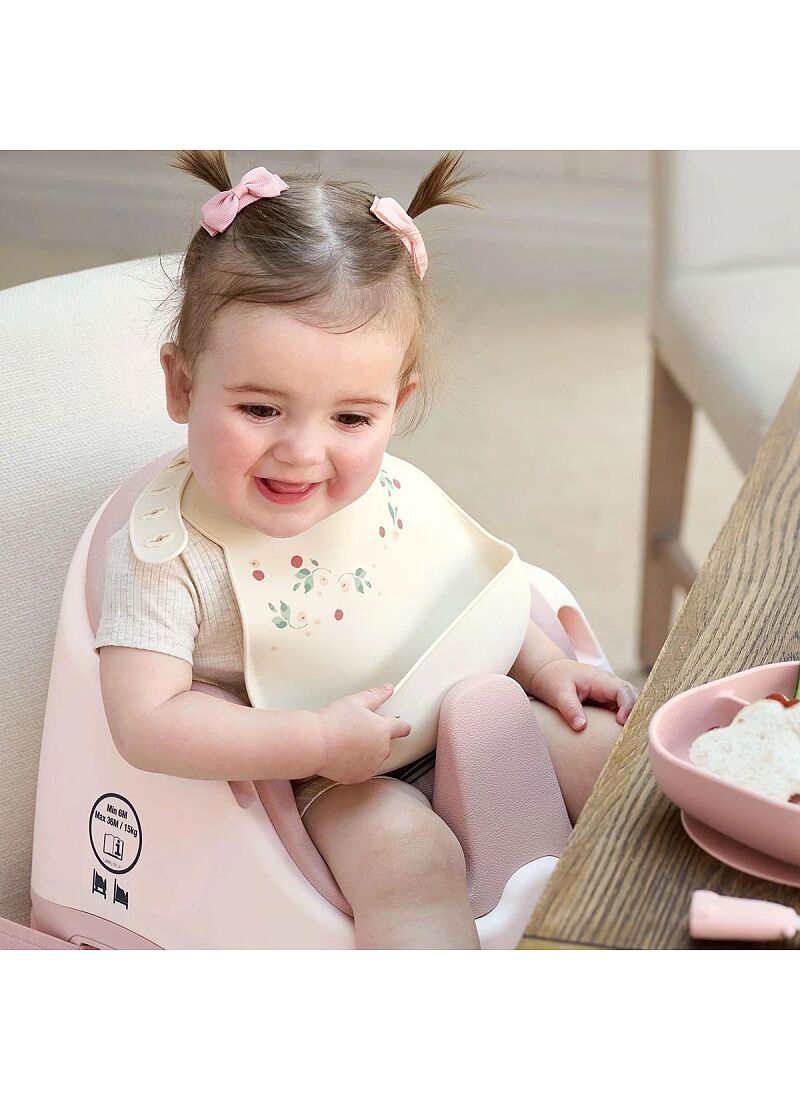 SILICONE BIB 2 PCS FLORAL BERRY