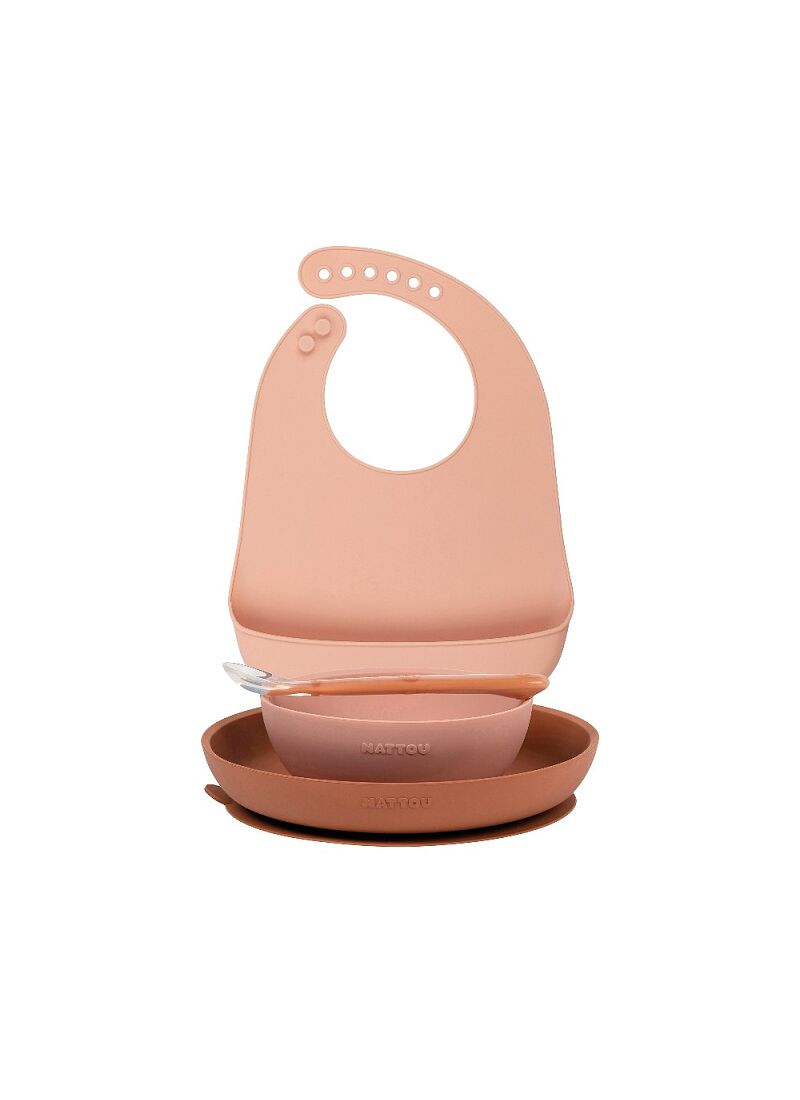 SILICONE DINNER SET PINK