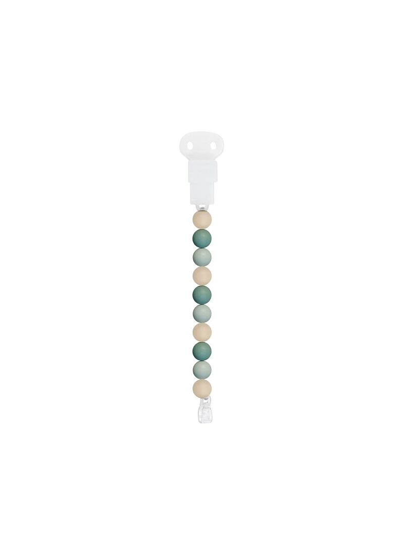 PACIFIER CLIP LIGHT GREEN-BEIGE
