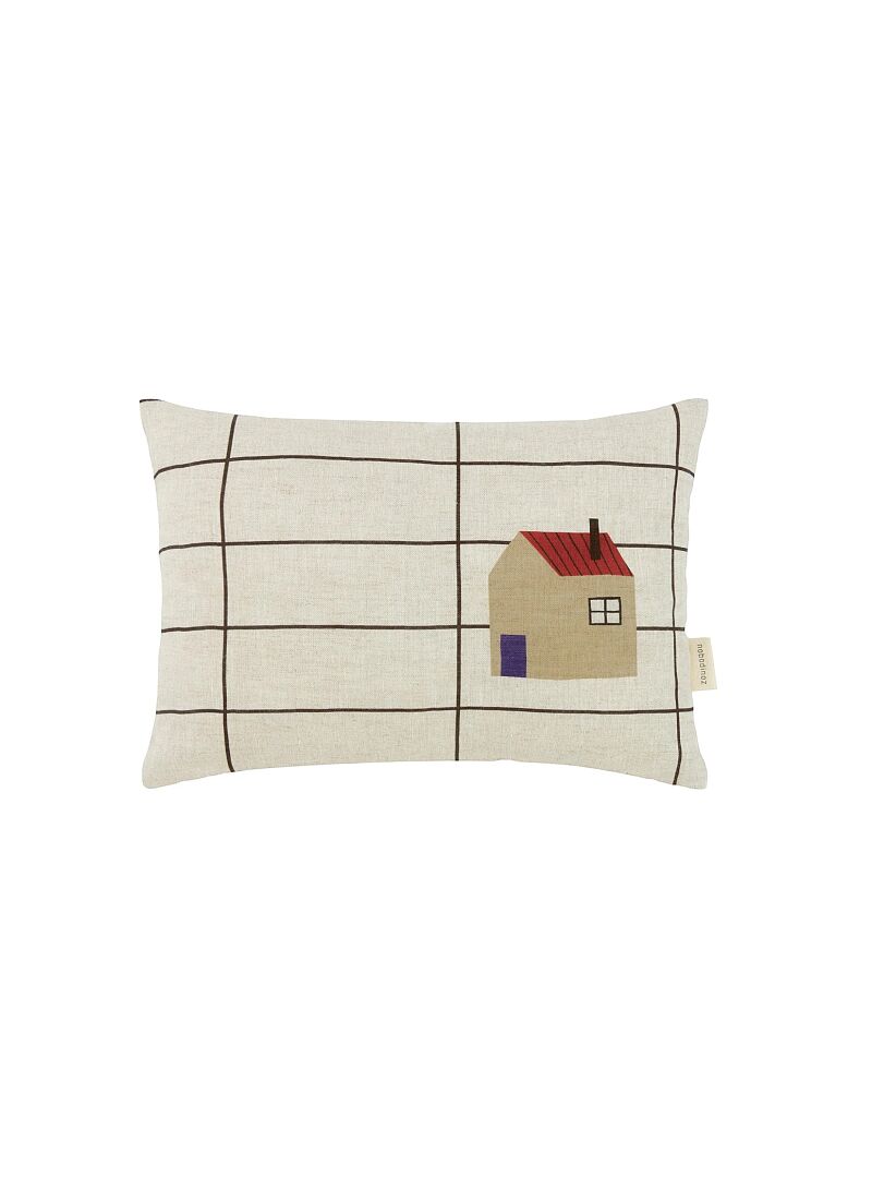 CUSHION (45x30) BLACK GRID HOME