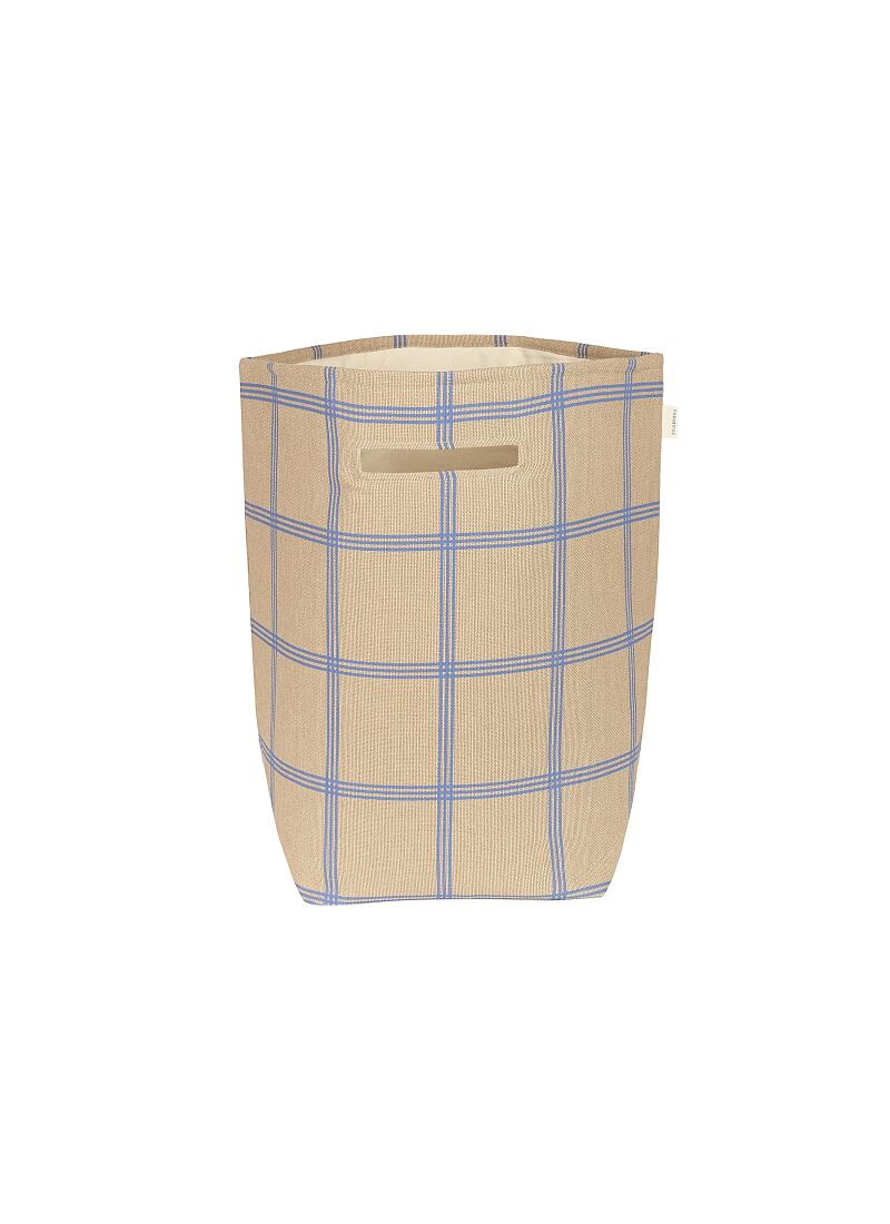 BASKET SAVANNA BROWN BLUE WINDOWPANE