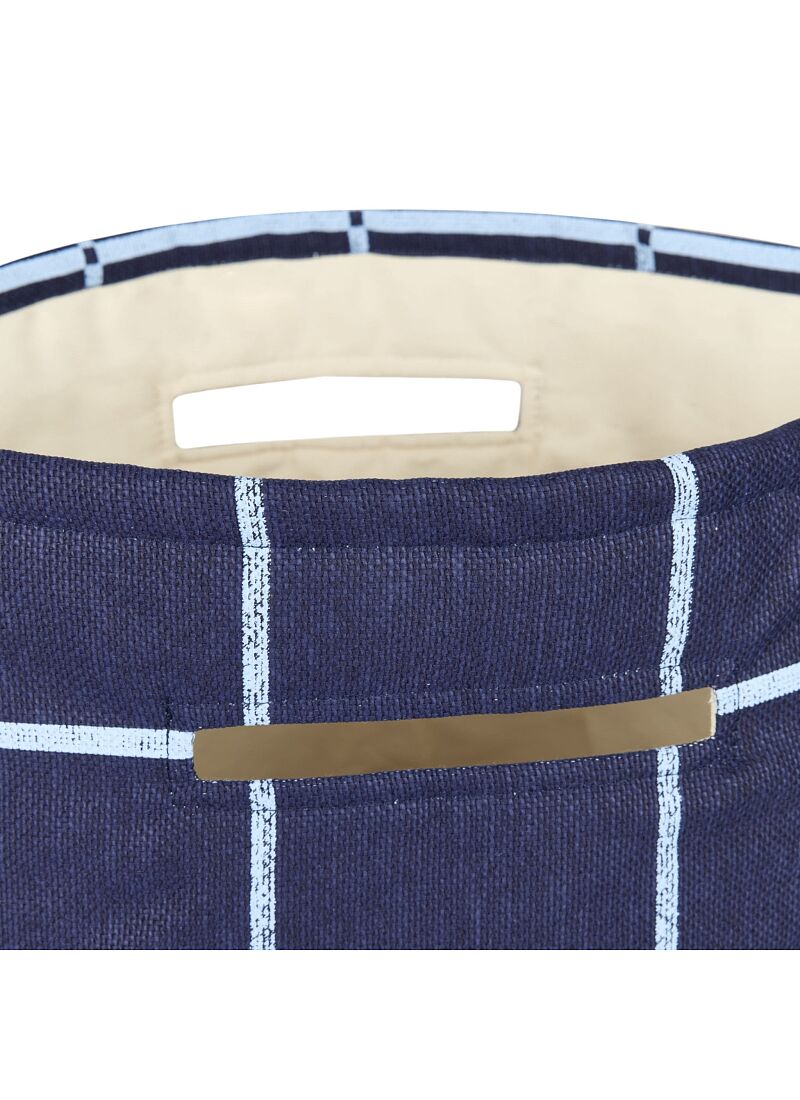 BASKET WINDOPANE VINTAGE EFFECT NAVY BLUE