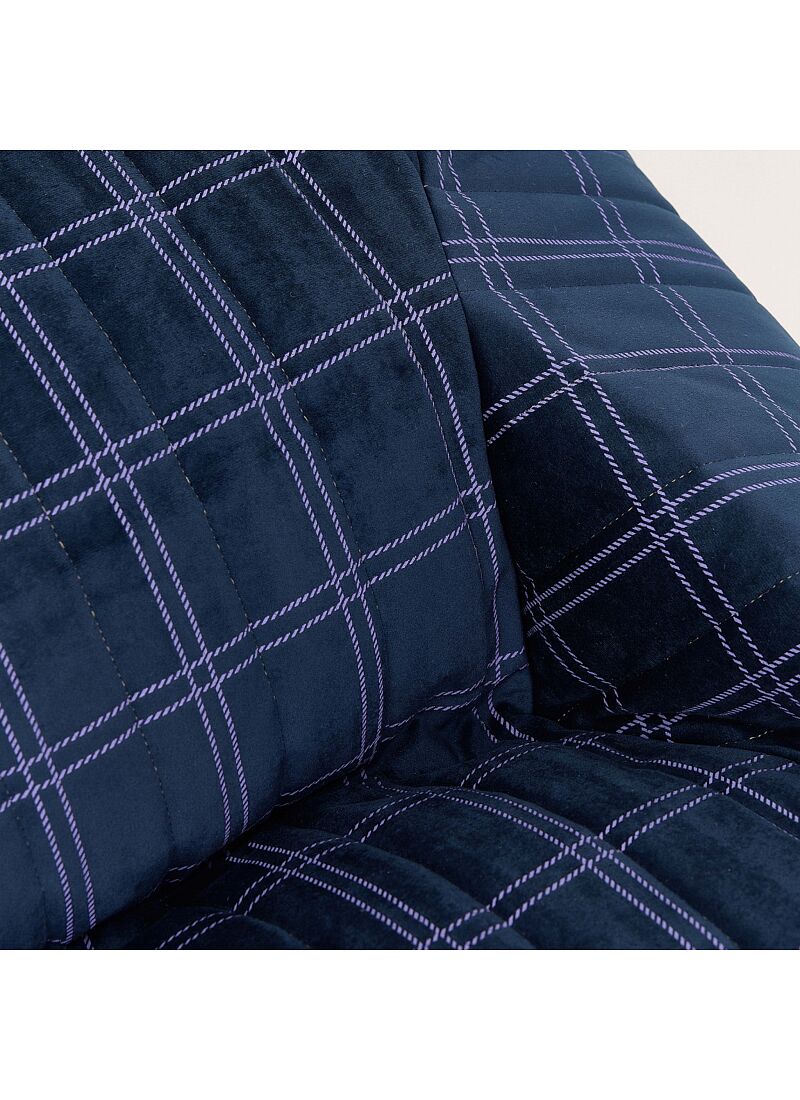 BEANBAG ARMCHAIR WINDOWPANE CHELSEA NIGHT BLUE PURPLE