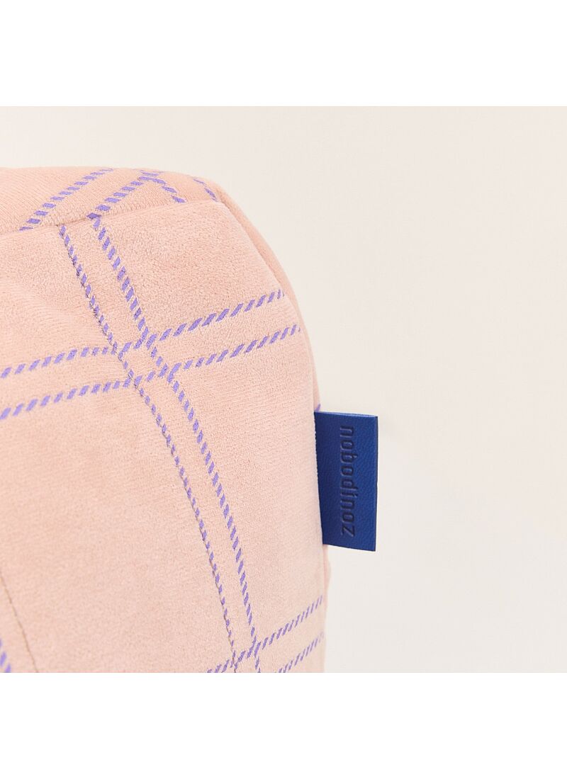 BEANBAG ARMCHAIR WINDOWPANE CHELSEA PINK PURPLE