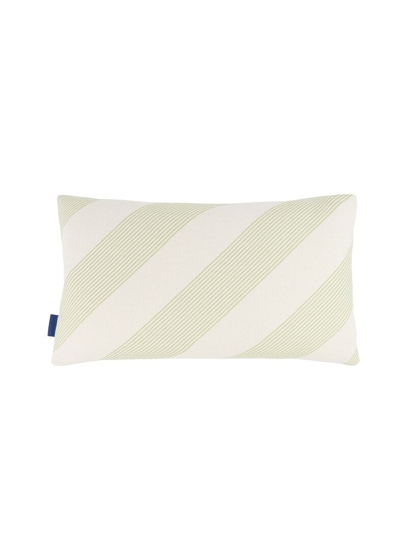 CUSHION (50x30) GREEN DIAGONAL STRIPES