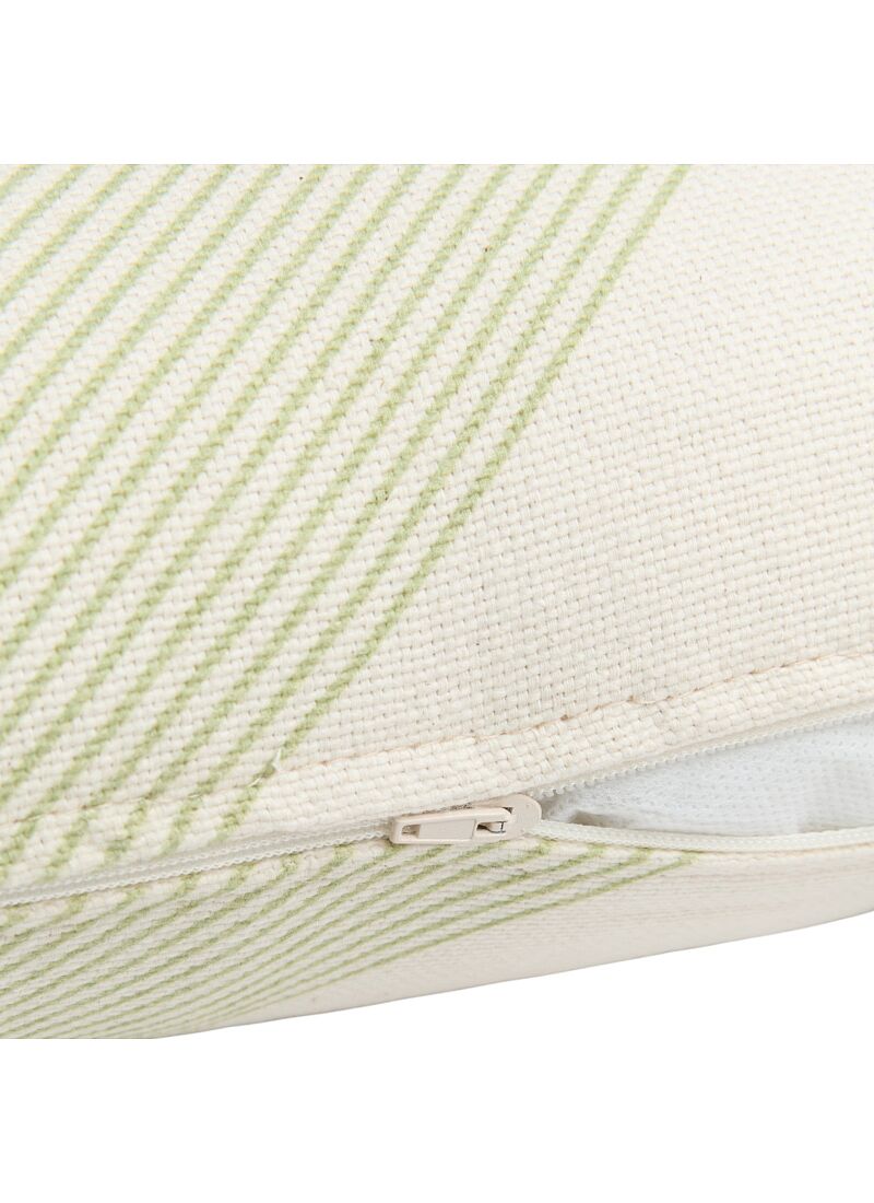 CUSHION (50x30) GREEN DIAGONAL STRIPES