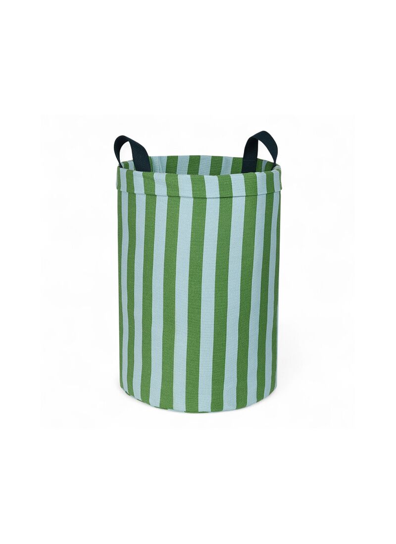 BASKET GREEN BLUE STRIPES