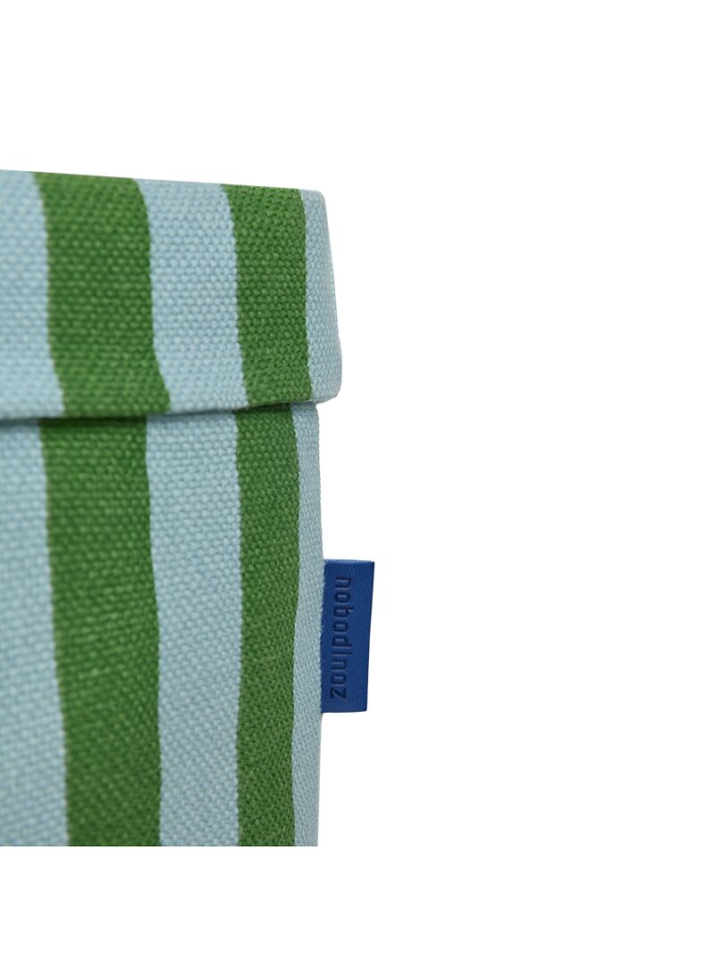 BASKET GREEN BLUE STRIPES