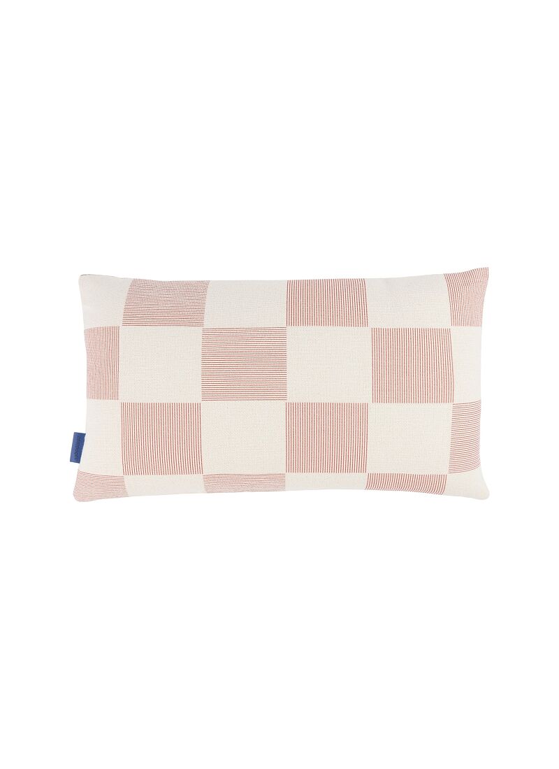 CUSHION (50x30) RED BURNT CHECKS