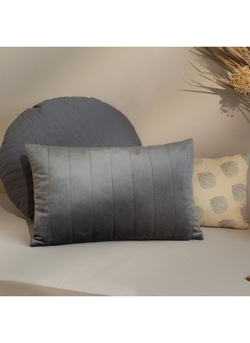 CUSHION AKAMBA VELVET SLATE GREY