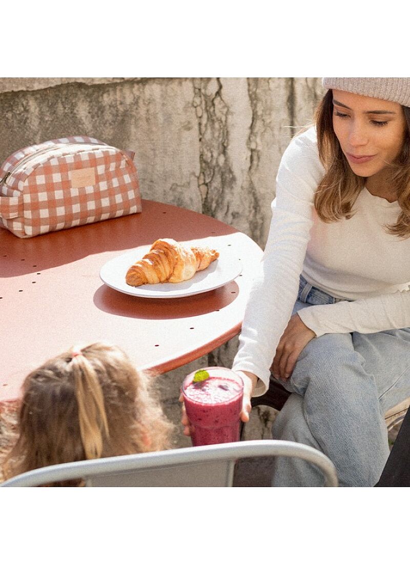 VANITY CASE HYDE PARK TERRACOTTA CHECKS