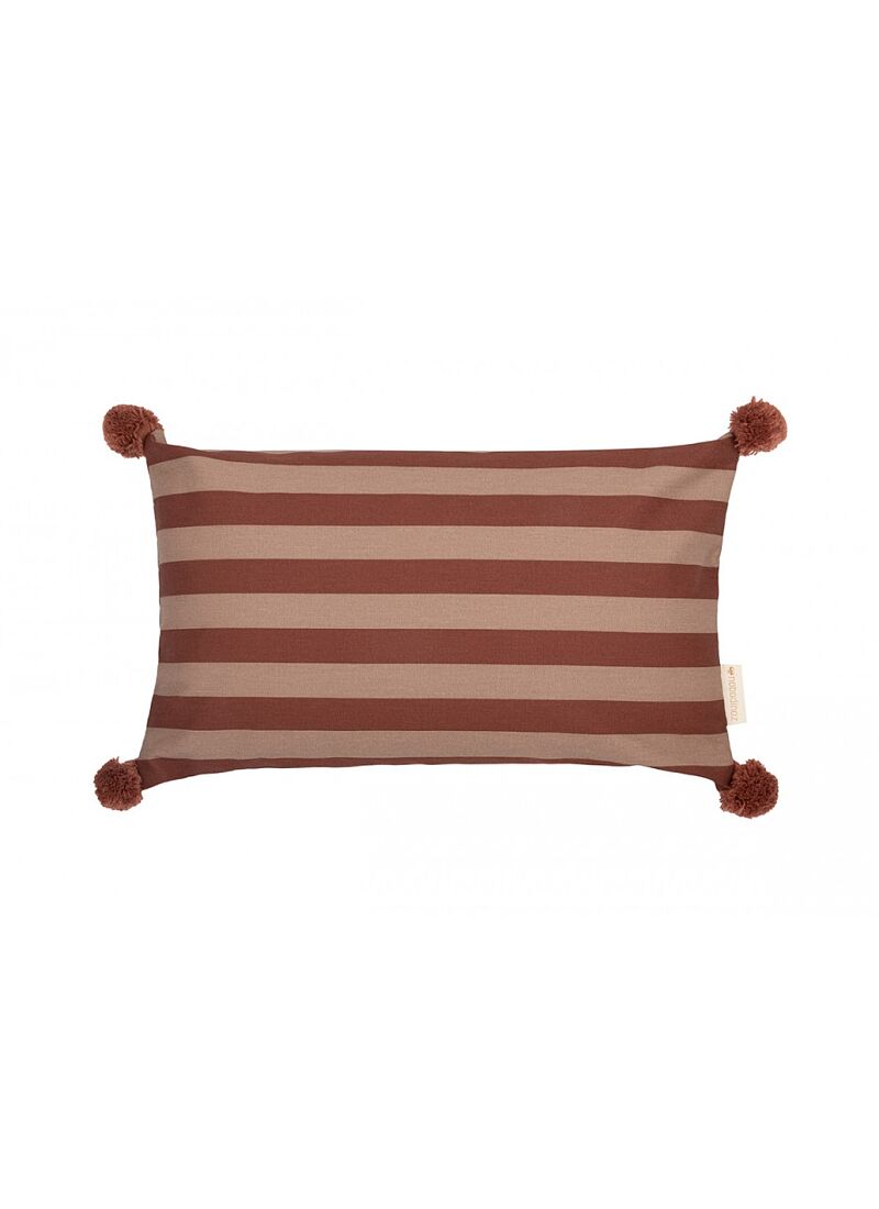 CUSHION MAJESTIC MARSALA TAUPE STRIPES
