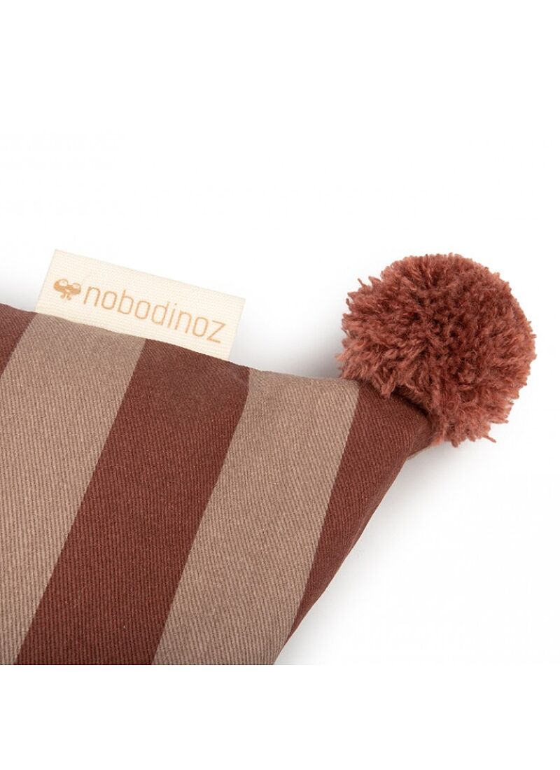 CUSHION MAJESTIC MARSALA TAUPE STRIPES