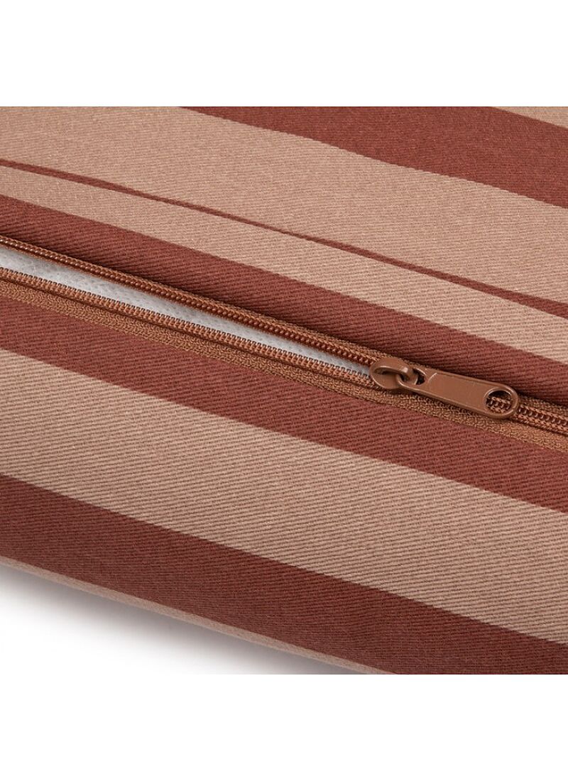 CUSHION MAJESTIC MARSALA TAUPE STRIPES