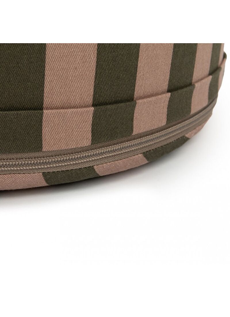 STOOL MAJESTIC GREEN TAUPE STRIPES