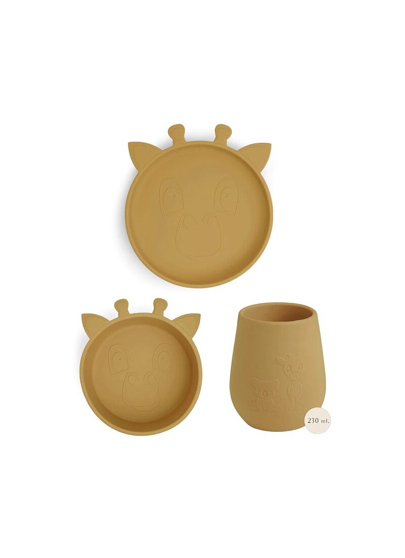 SILICONE DINNER SET BO DUSTY YELLOW