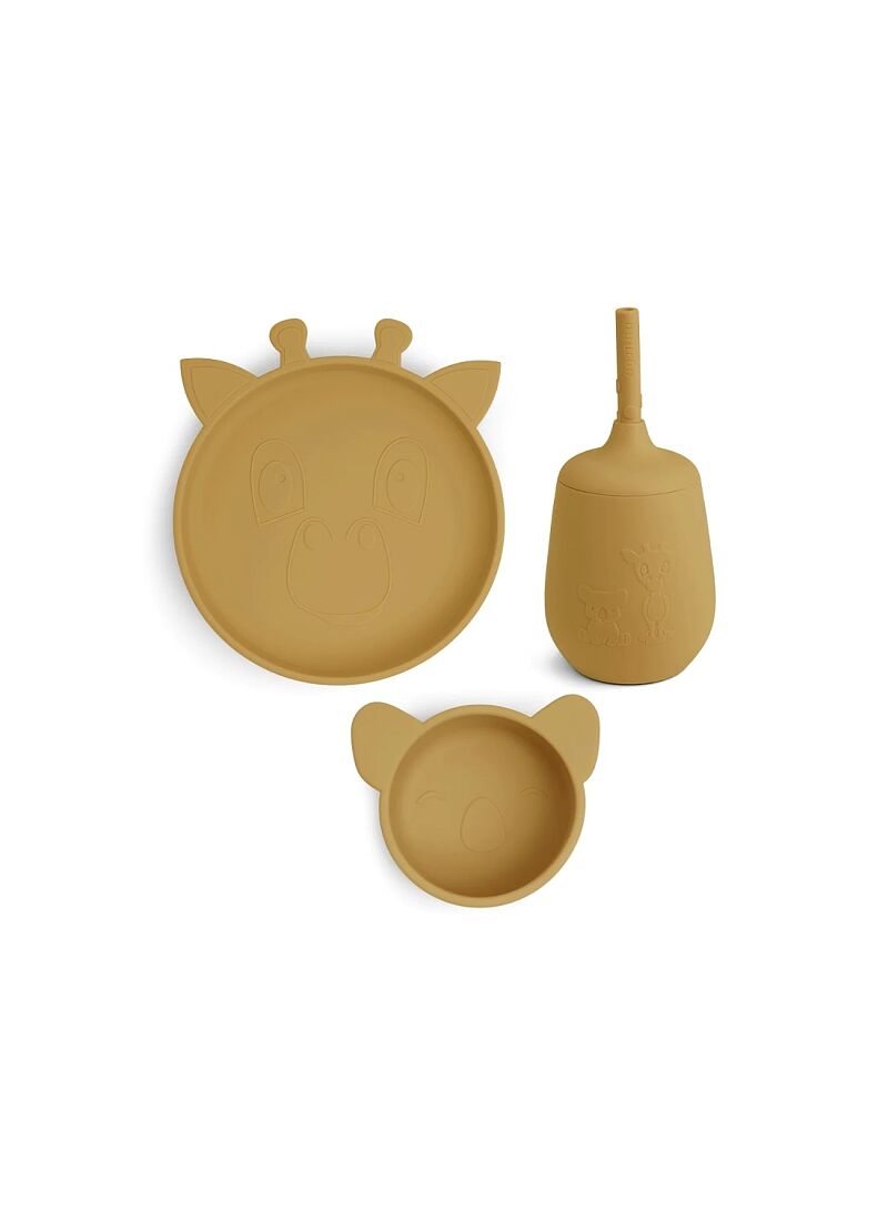 SILICONE DINNER SET DIAN DUSTY YELLOW