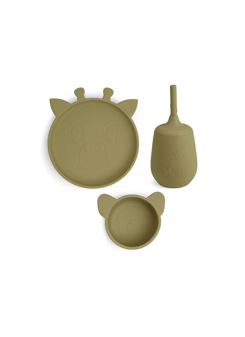 SILICONE DINNER SET DIAN OLIVE GREEN
