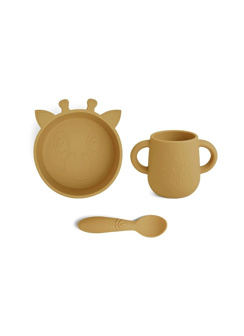SILICONE DINNER SET EBBA DUSTY YELLOW