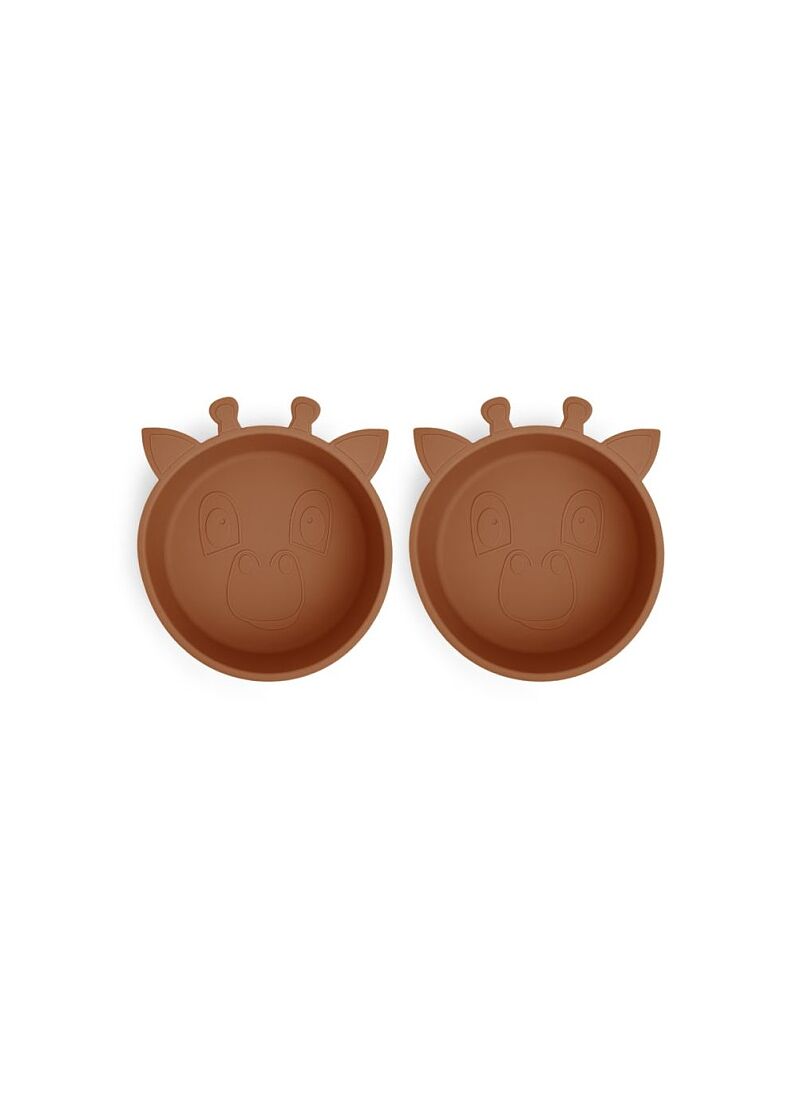 SILICONE BOWL ALEX GIRAFFE CARAMEL CAFE