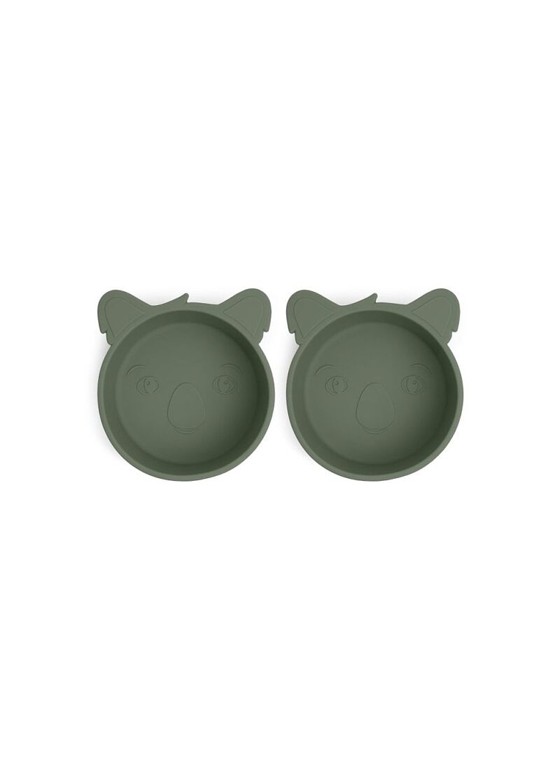 SILICONE BOWL ALEX KOALA DUSTY GREEN