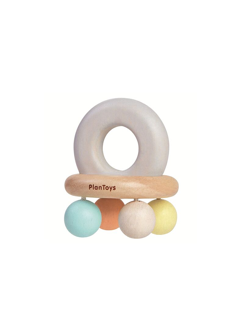 WOODEN RATTLE BELL PASTEL