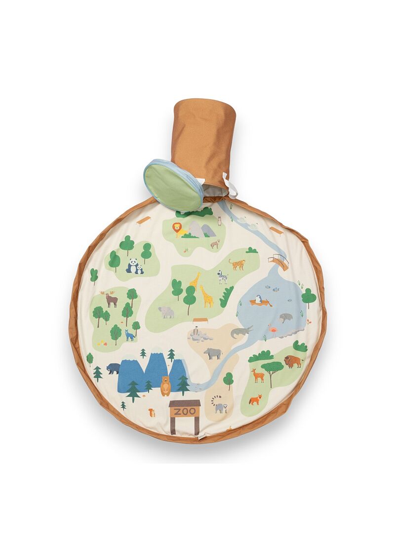 PLAYMAT-STORAGE BASKET ZOO
