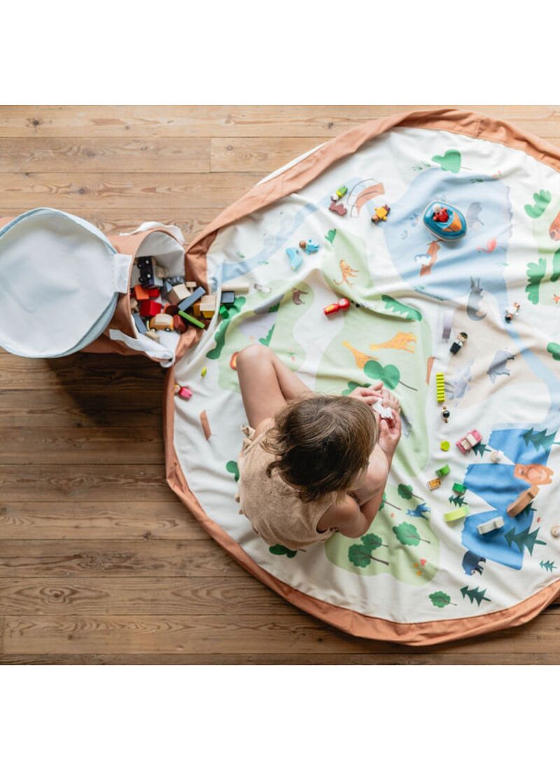 PLAYMAT-STORAGE BASKET ZOO