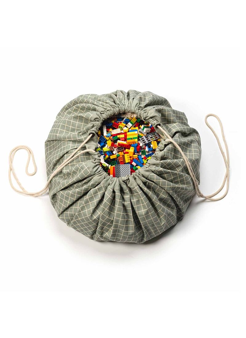 PLAY MAT-STORAGE ORGANIC GRID GREEN