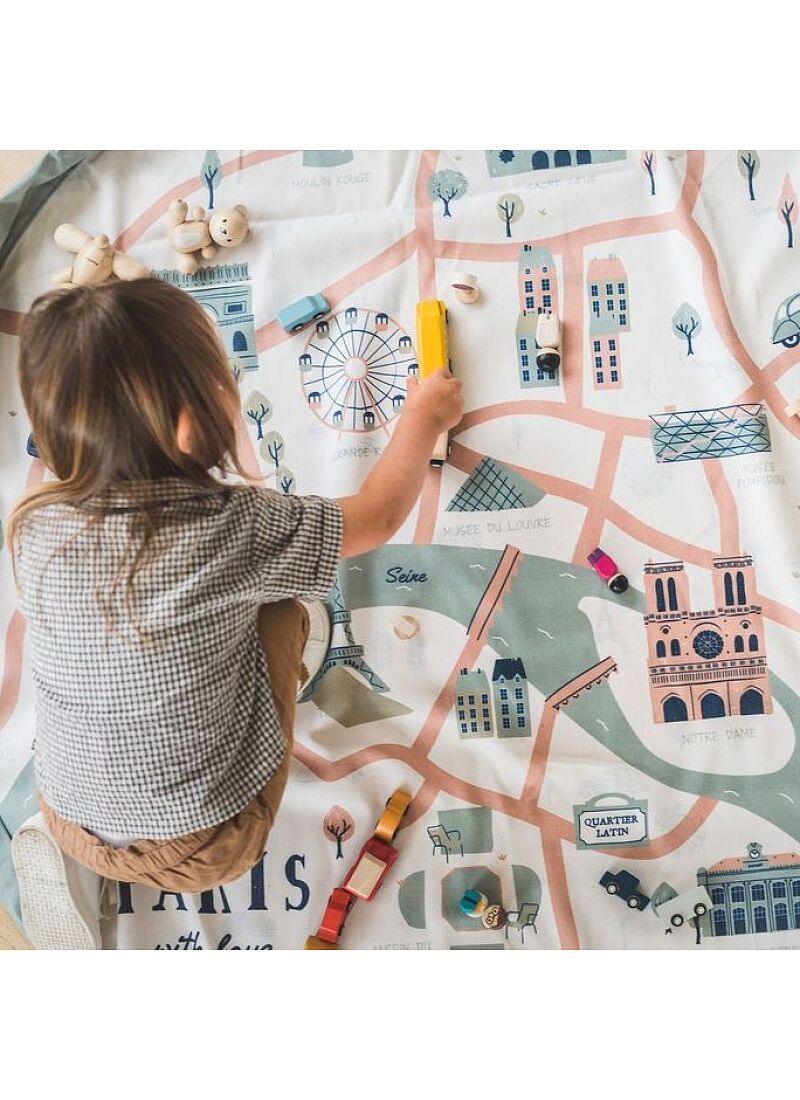 PLAY MAT-STORAGE BAG PARIS MAP