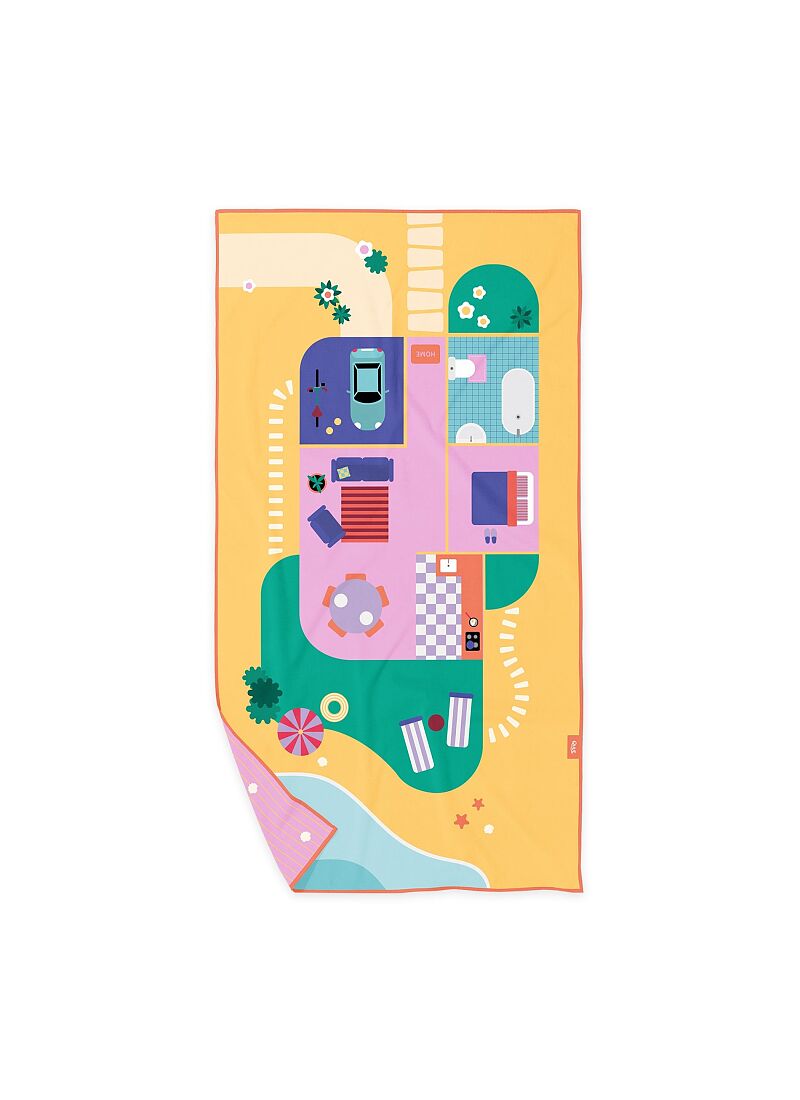 CHILDREN'S BEACH TOWEL (100X180) DOLLHOUSE