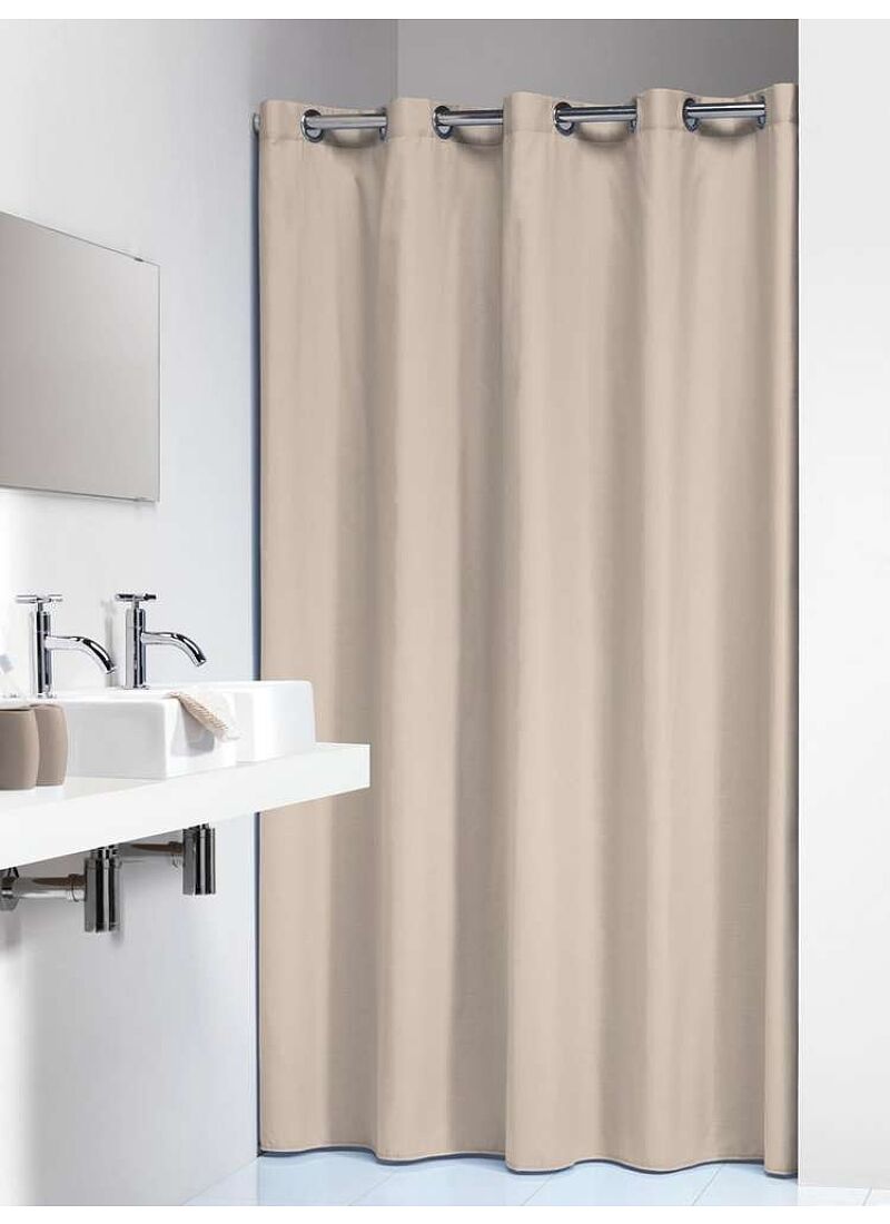 SHOWER CURTAIN COLORIS BEIGE
