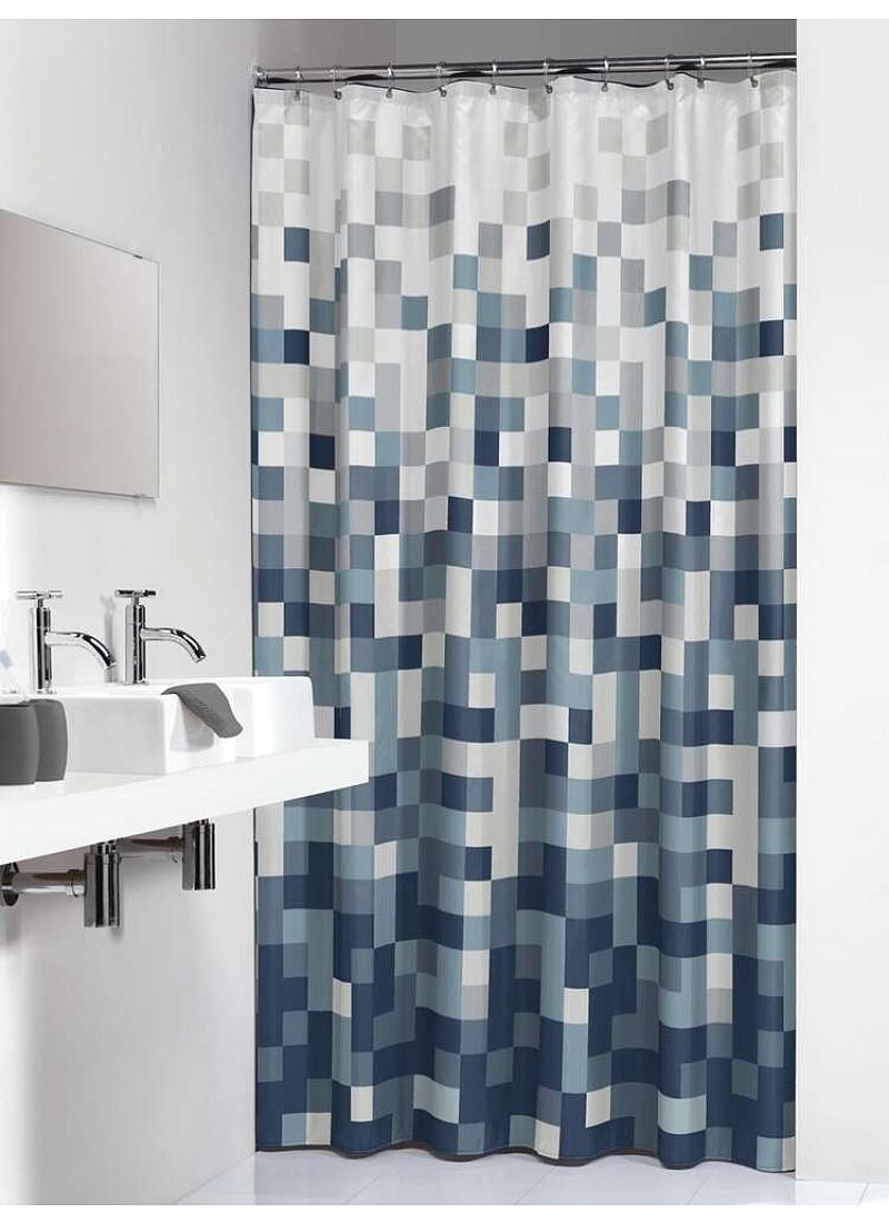 SHOWER CURTAIN PIXEL BLACK