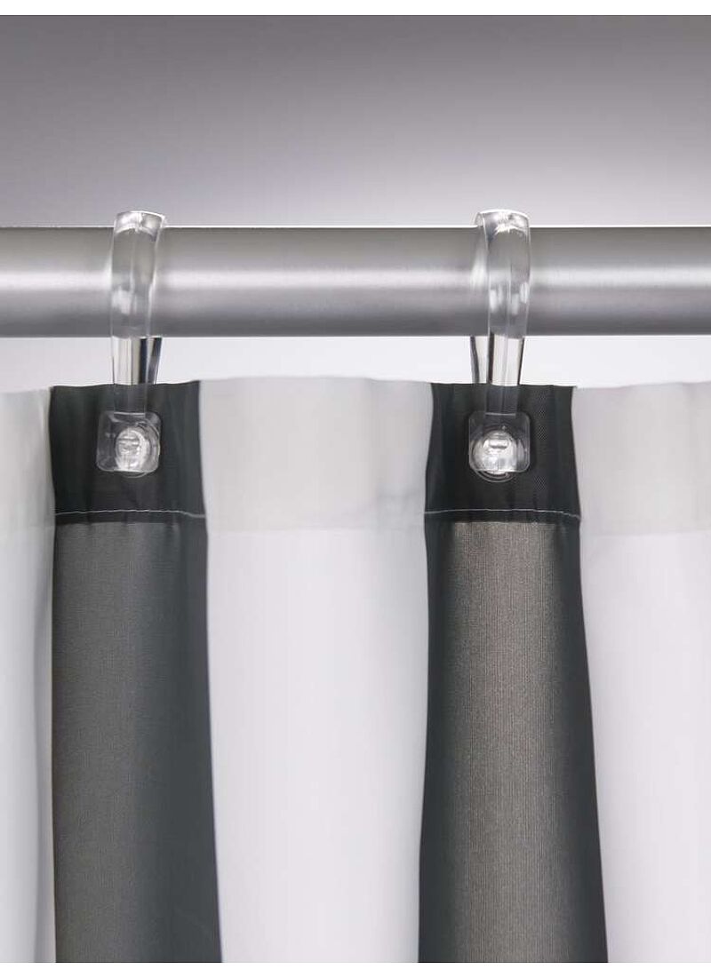 SHOWER CURTAIN LINJE GREY