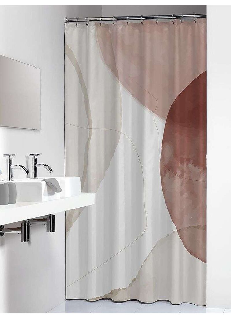 SHOWER CURTAIN EARTH DARK PINK