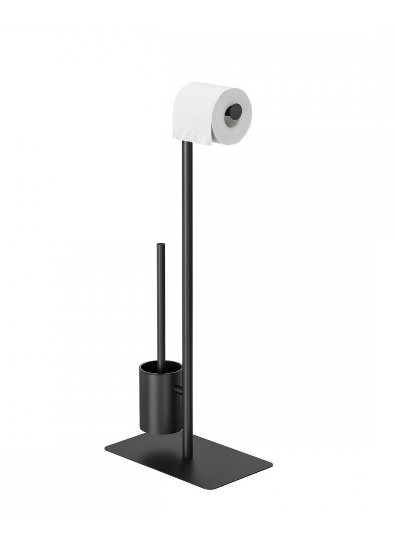 TOILET PAPER STAND & PEGAL BRIX BLACK
