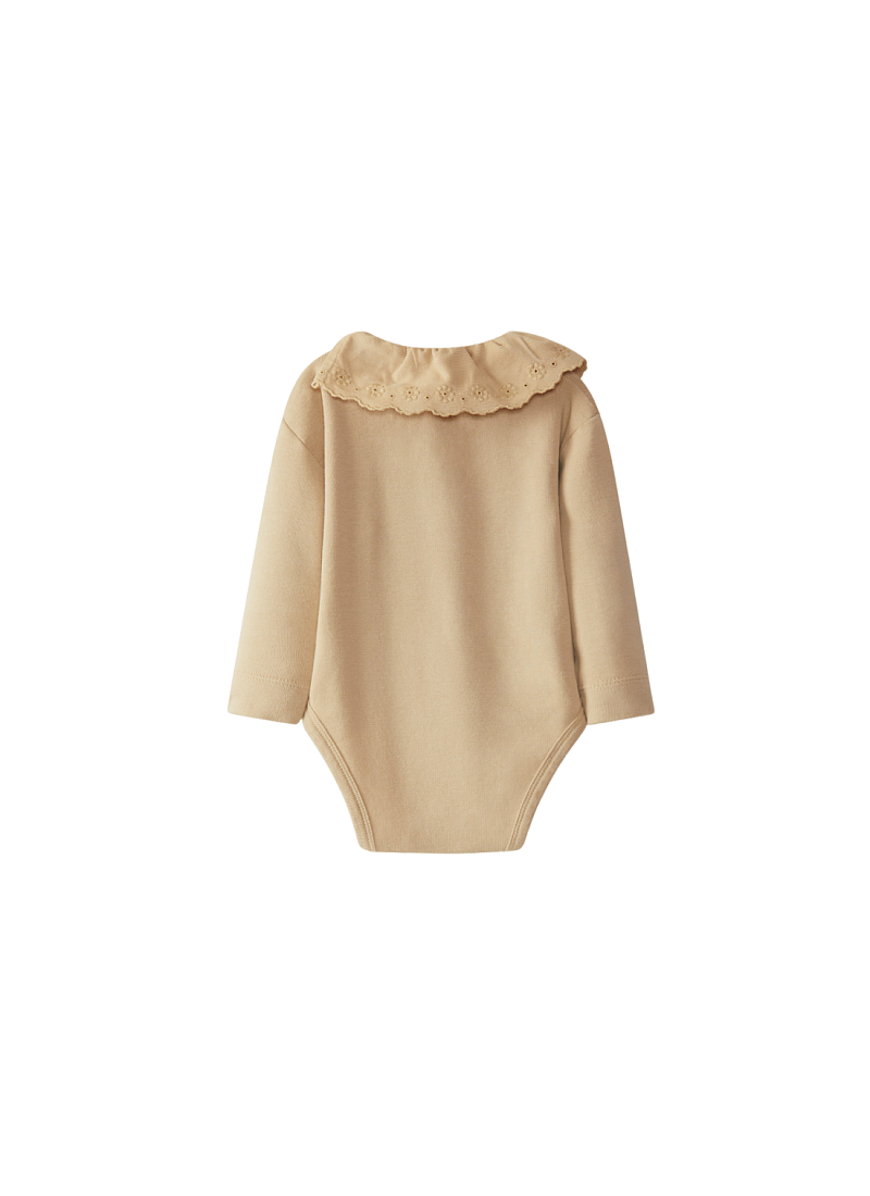 LONGSLEEVE BODY ENGLISH EMBROIDERY SAND