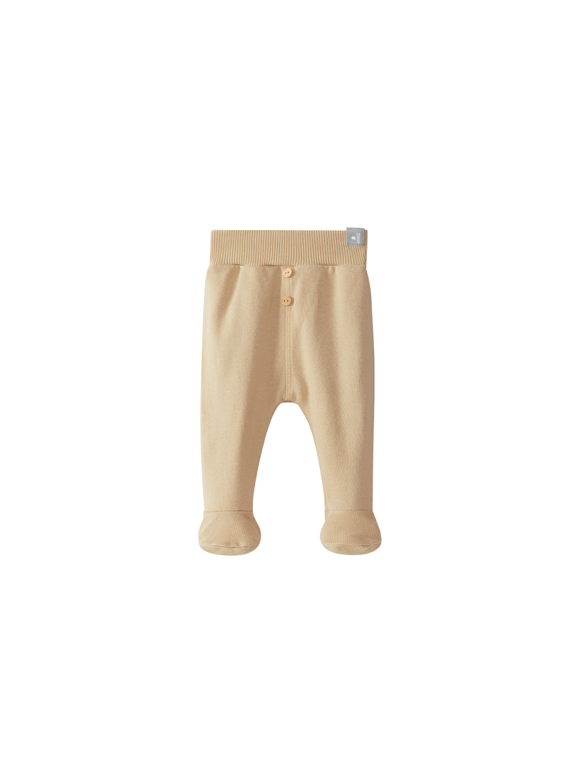 PANTS WITH FEET PLAIN SAND