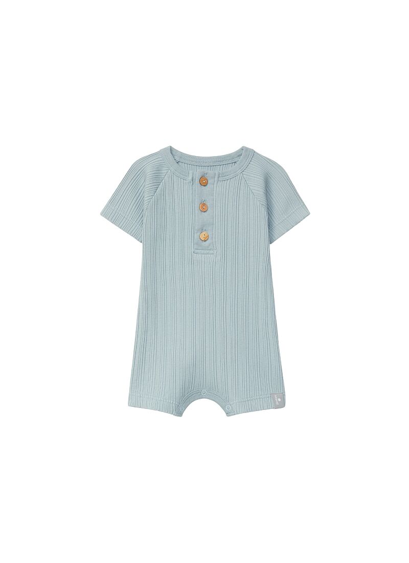 ORGANIC COTTON OVERALLS MINT BLUE