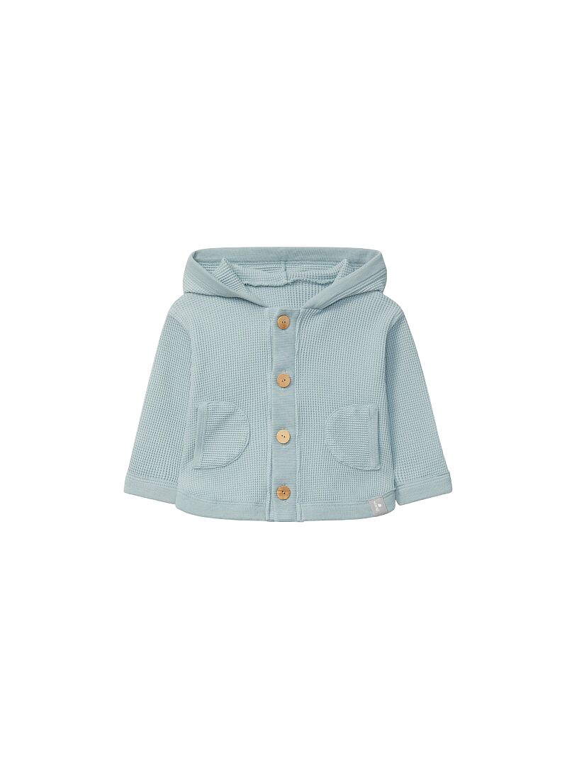 ORGANIC COTTON HOODED JACKET MINT BLUE