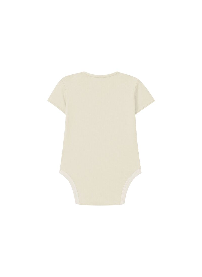 ORGANIC COTTON SHORT SLEEVE BODYSUIT NATURAL