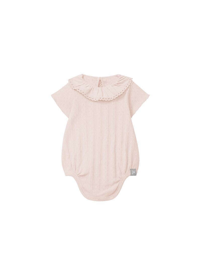 ORGANIC COTTON SHORT SLEEVE BODYSUIT PINK