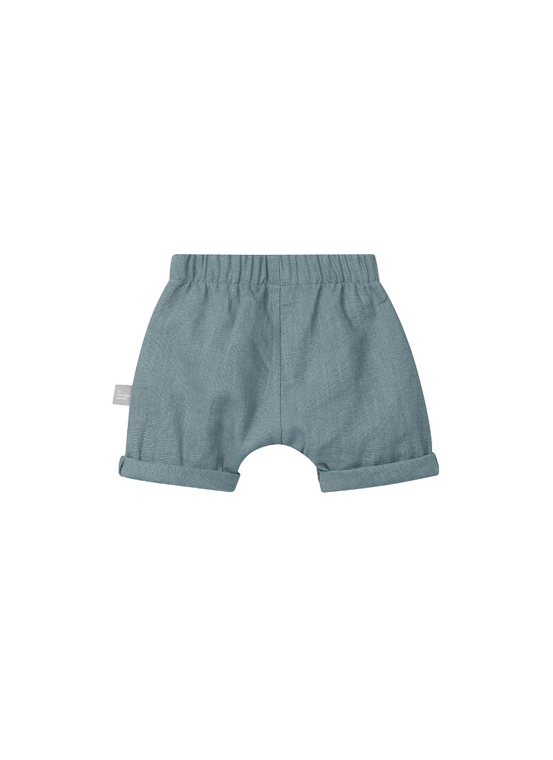 LINEN SHORTS MINT BLUE