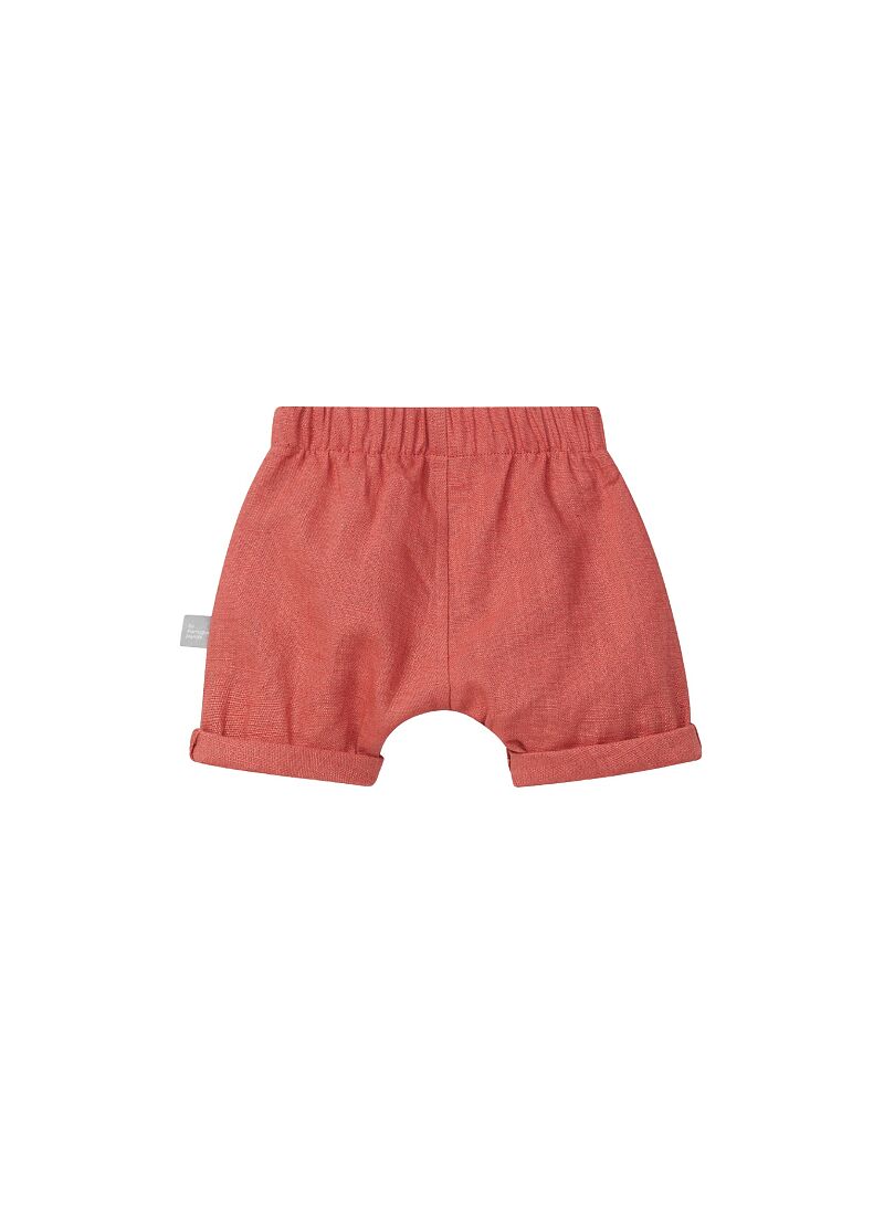 LINEN SHORTS CORAL