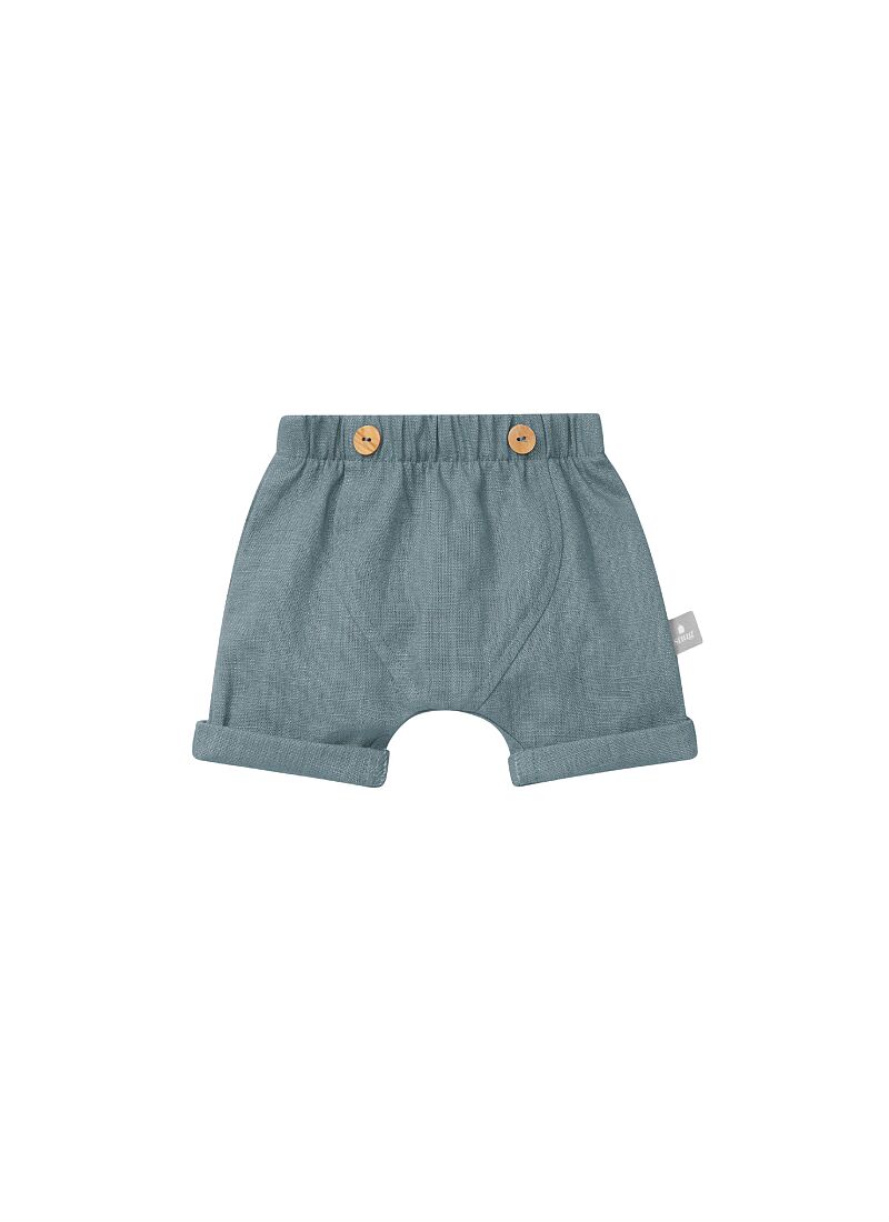 LINEN SHORTS MINT BLUE