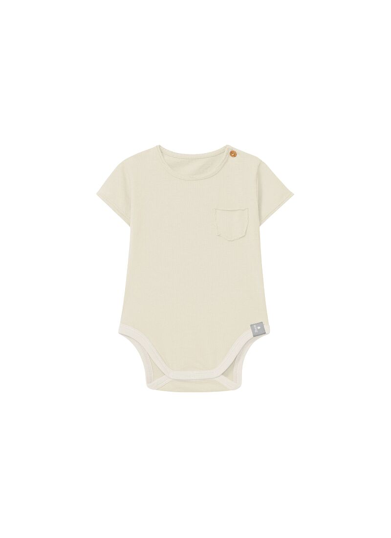 ORGANIC COTTON SHORT SLEEVE BODYSUIT NATURAL