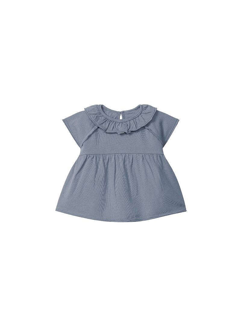 T-SHIRT WITH RUFFLE INDIGO