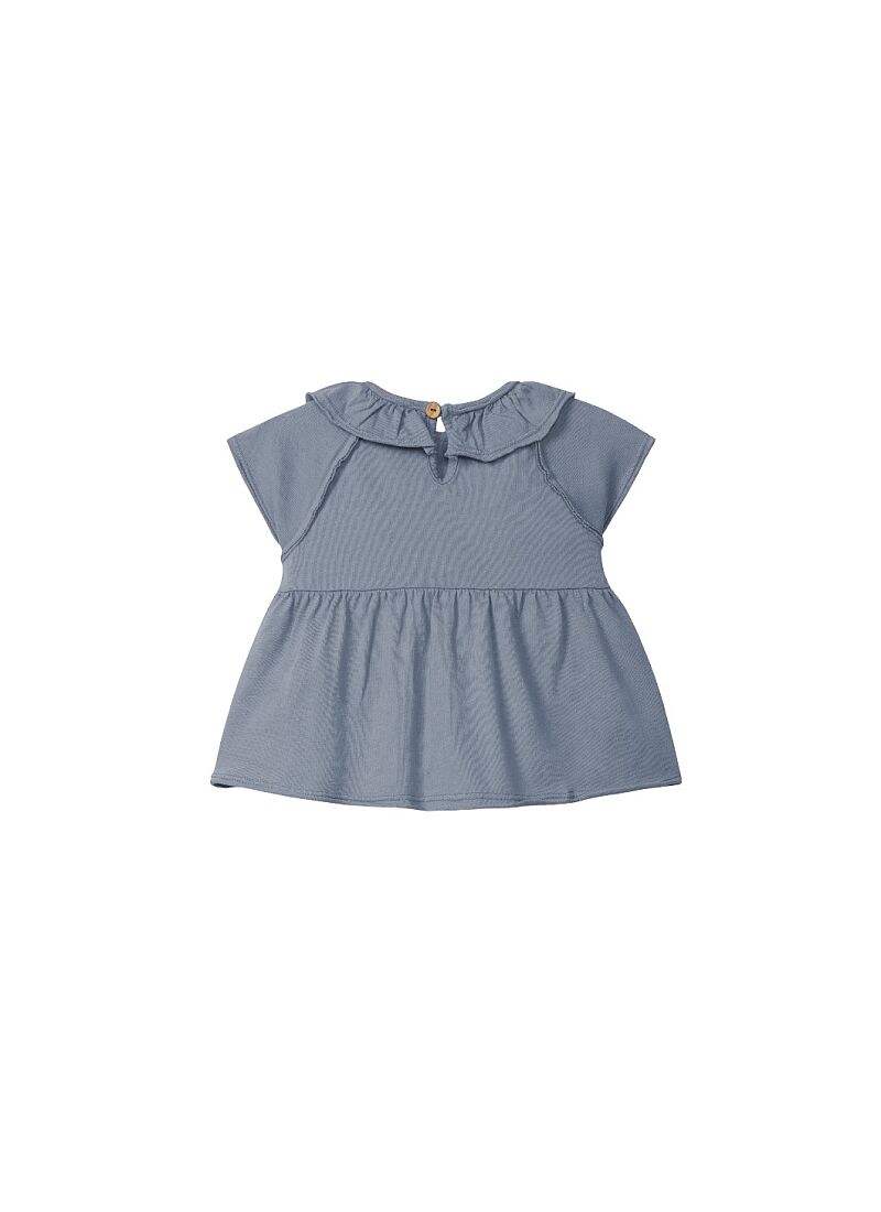 T-SHIRT WITH RUFFLE INDIGO